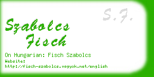 szabolcs fisch business card